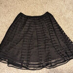 Maeve Knee Length Skirt‎ with Sheer Overlay, Size 4 (Anthropologie)